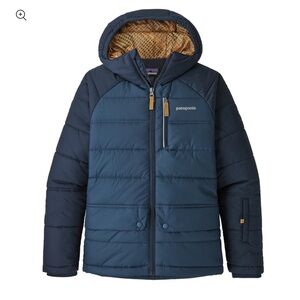Patagonia Boys Pine Grove Winter Jacket - blue EUC - sz S 7-8 - hooded